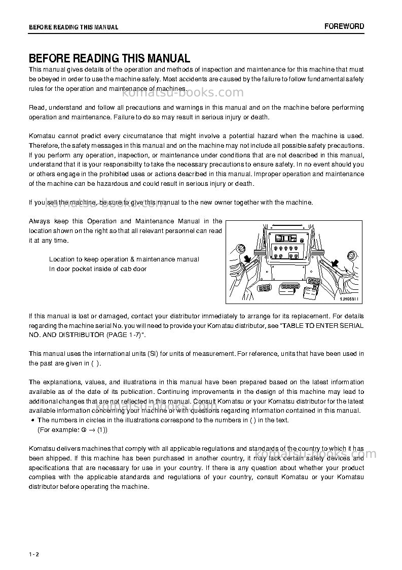 Komatsu d475asd-5jpn-e0, super dozer Operation manual cover Page 3 Komatsu d475asd-5jpn-e0, super dozer Operation manual cover Page 3