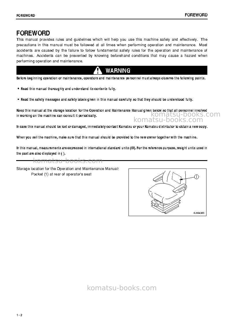 Komatsu wa200-5jpn Operation manual cover Page 3 Komatsu wa200-5jpn Operation manual cover Page 3