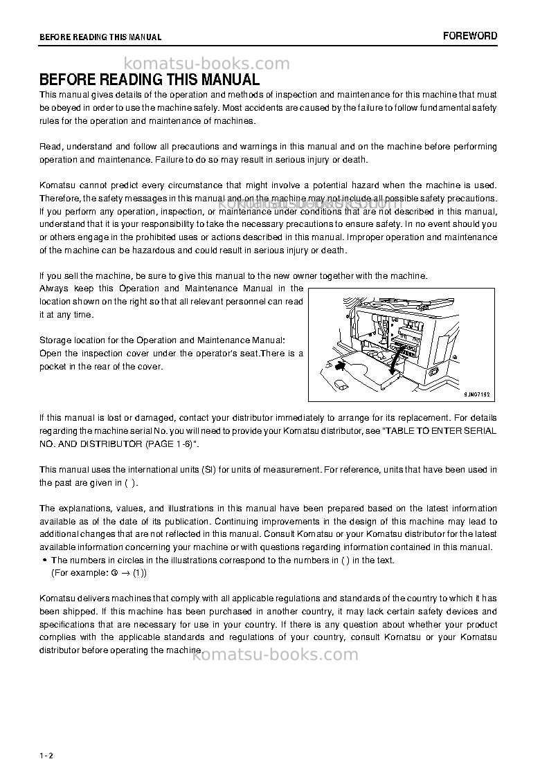 Komatsu wa50-6jpn Operation manual cover Page 3 Komatsu wa50-6jpn Operation manual cover Page 3