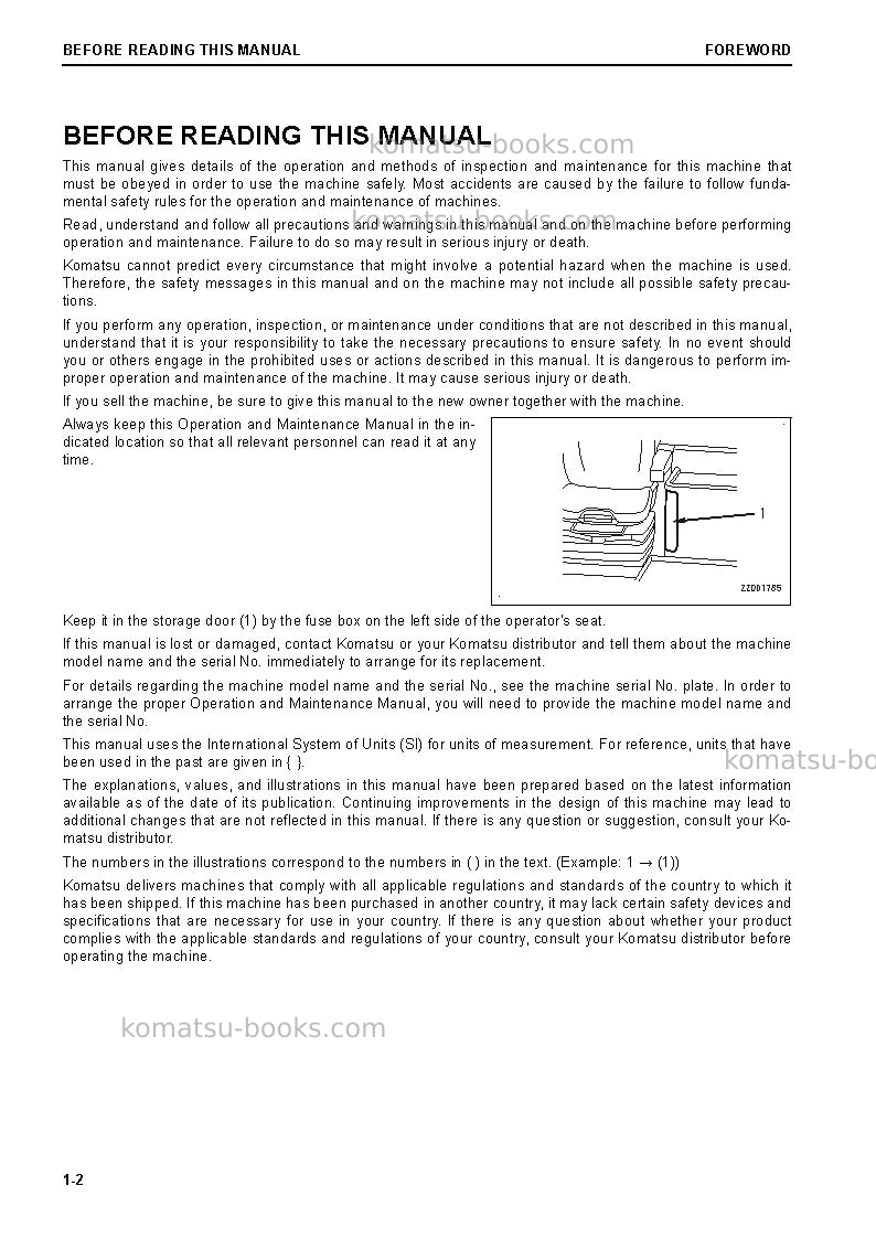 Komatsu wa470-8jpn Operation manual cover Page 3 Komatsu wa470-8jpn Operation manual cover Page 3