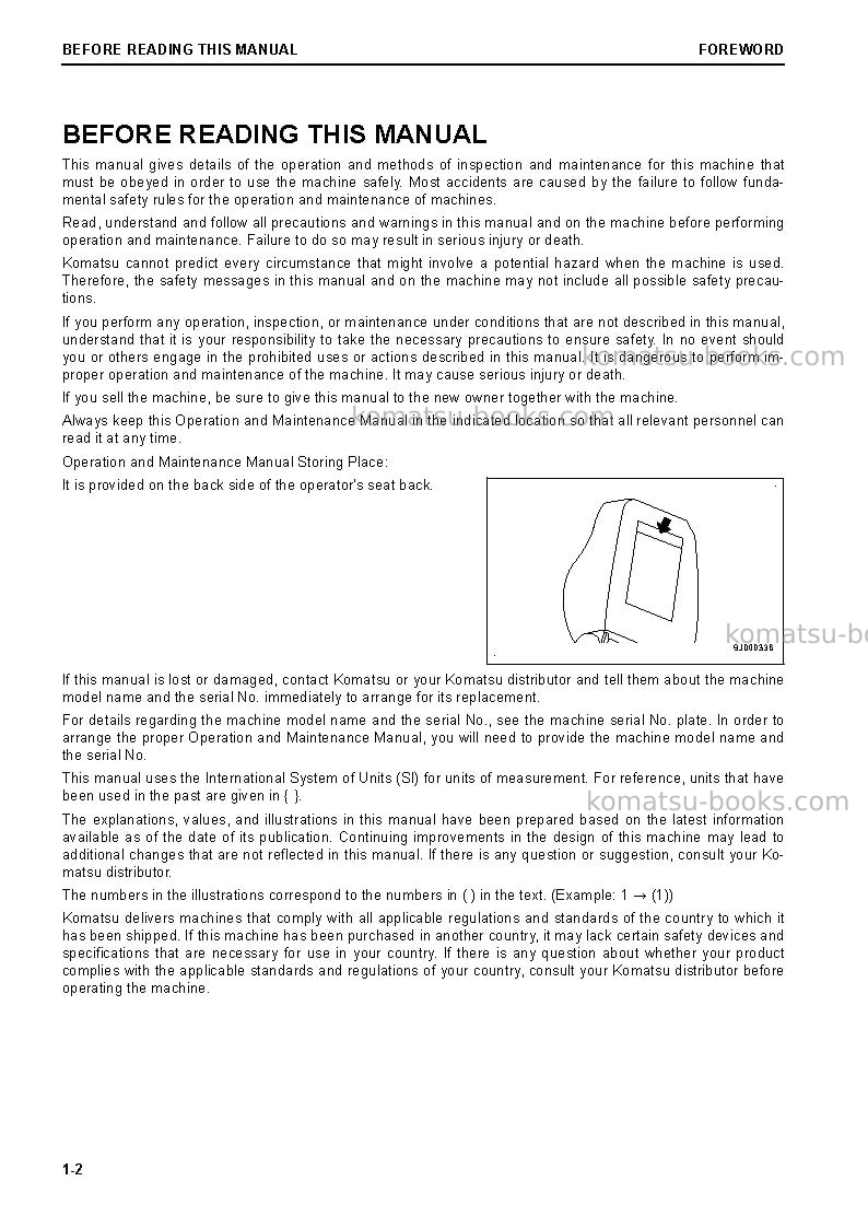 Komatsu d85px-18jpn Operation manual cover Page 3 Komatsu d85px-18jpn Operation manual cover Page 3