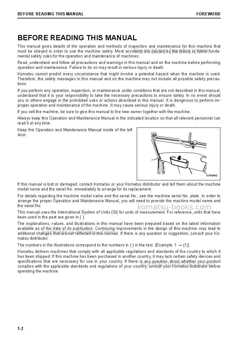 Komatsu hm300-5jpn Operation manual cover Page 3 Komatsu hm300-5jpn Operation manual cover Page 3