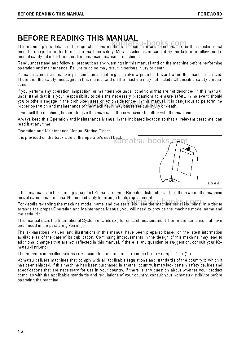 Komatsu d65wx-18jpn Operation manual cover Page 3 Komatsu d65wx-18jpn Operation manual cover Page 3