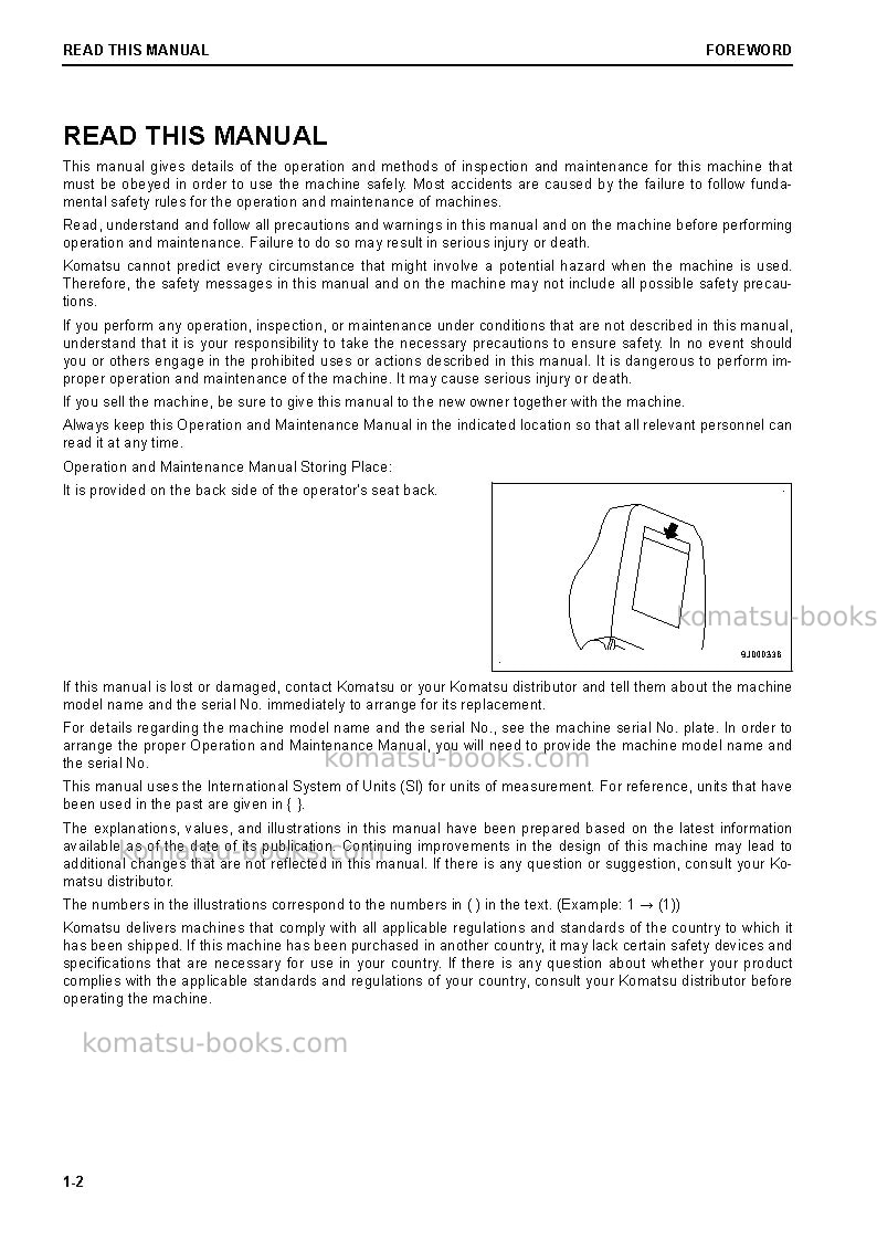 Komatsu d65ex-18jpn Operation manual cover Page 3 Komatsu d65ex-18jpn Operation manual cover Page 3