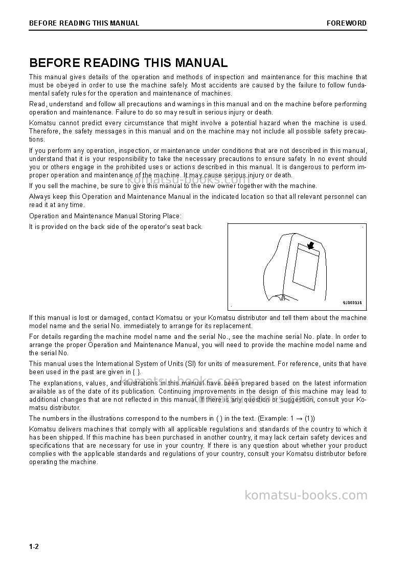 Komatsu d85px-18jpn Operation manual cover Page 3 Komatsu d85px-18jpn Operation manual cover Page 3