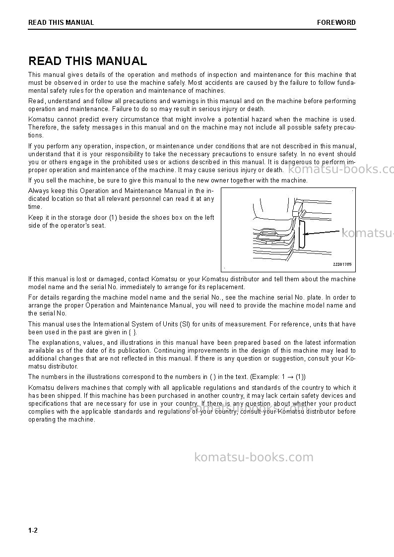 Komatsu wa470-8jpn Operation manual cover Page 3 Komatsu wa470-8jpn Operation manual cover Page 3