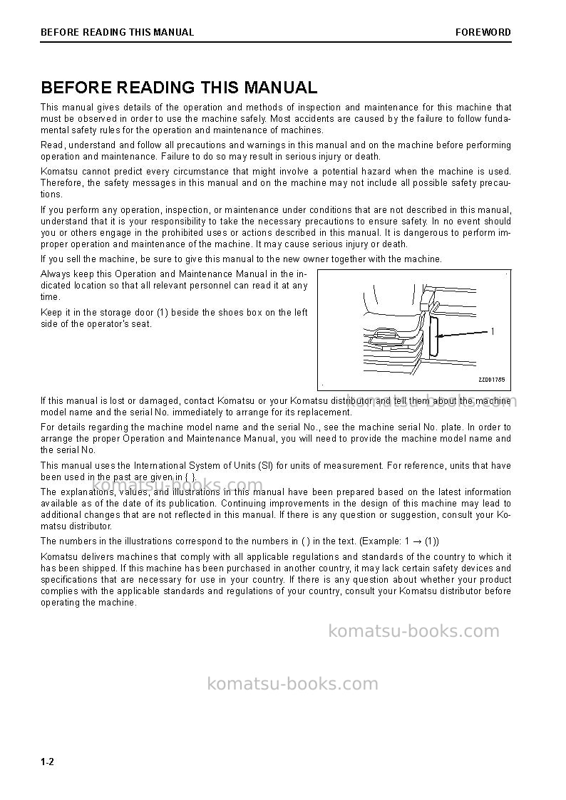 Komatsu wa380-8jpn Operation manual cover Page 3 Komatsu wa380-8jpn Operation manual cover Page 3