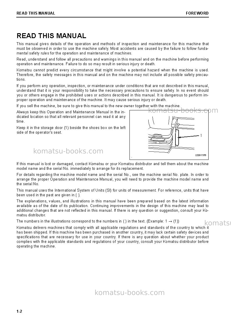 Komatsu wa380-8jpn Operation manual cover Page 3 Komatsu wa380-8jpn Operation manual cover Page 3