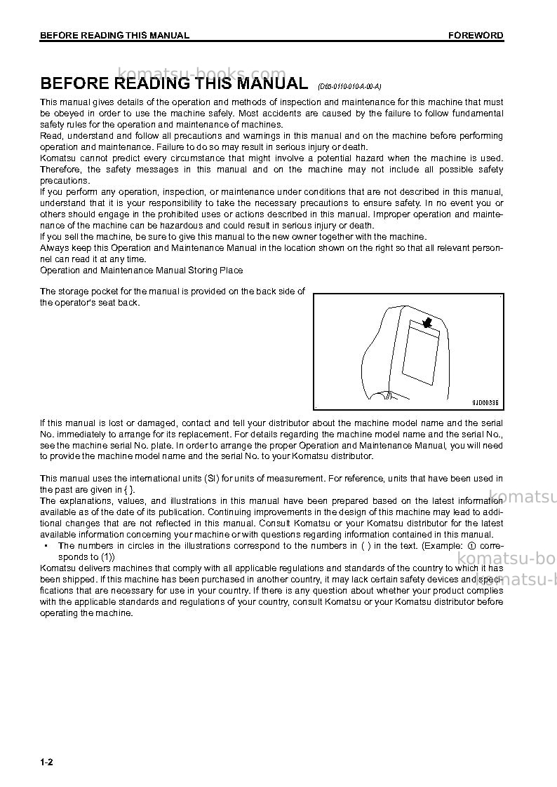Komatsu d61ex-23jpn Operation manual cover Page 3