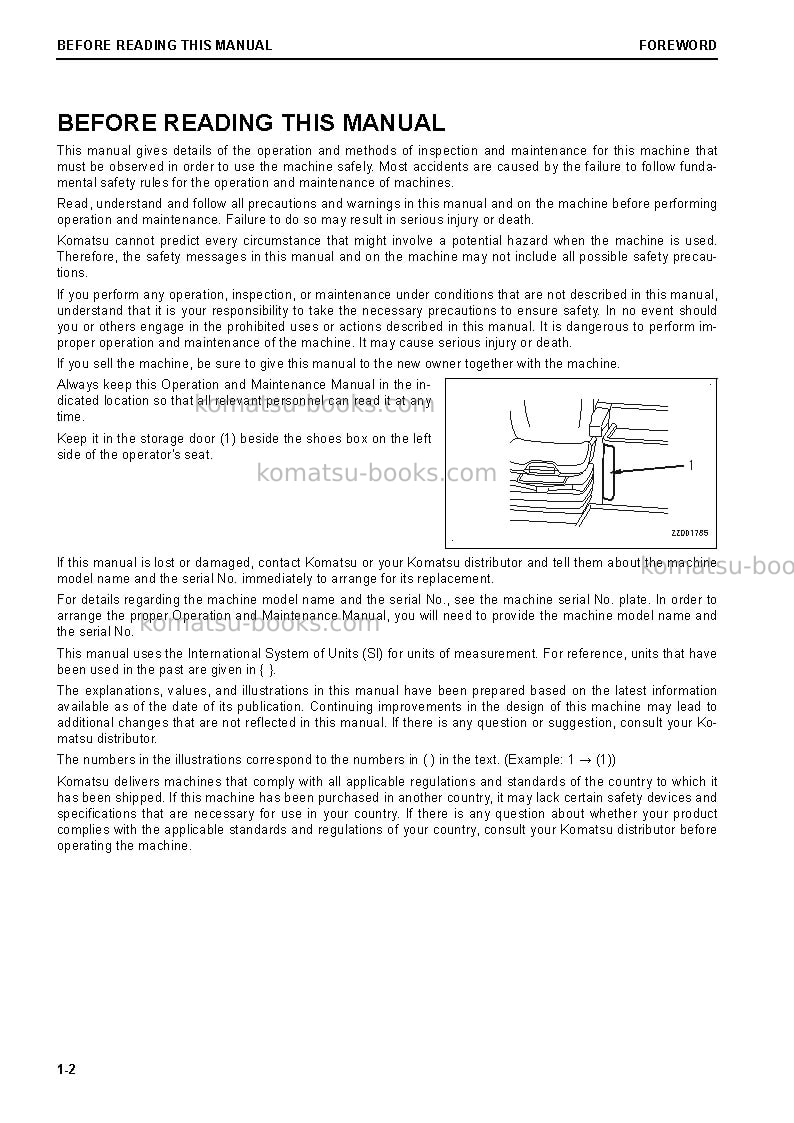 Komatsu wa500-8jpn Operation manual cover Page 3