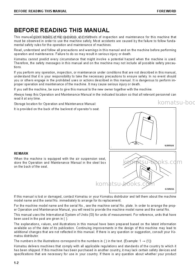 Komatsu d37px-24jpn Operation manual cover Page 3 Komatsu d37px-24jpn Operation manual cover Page 3