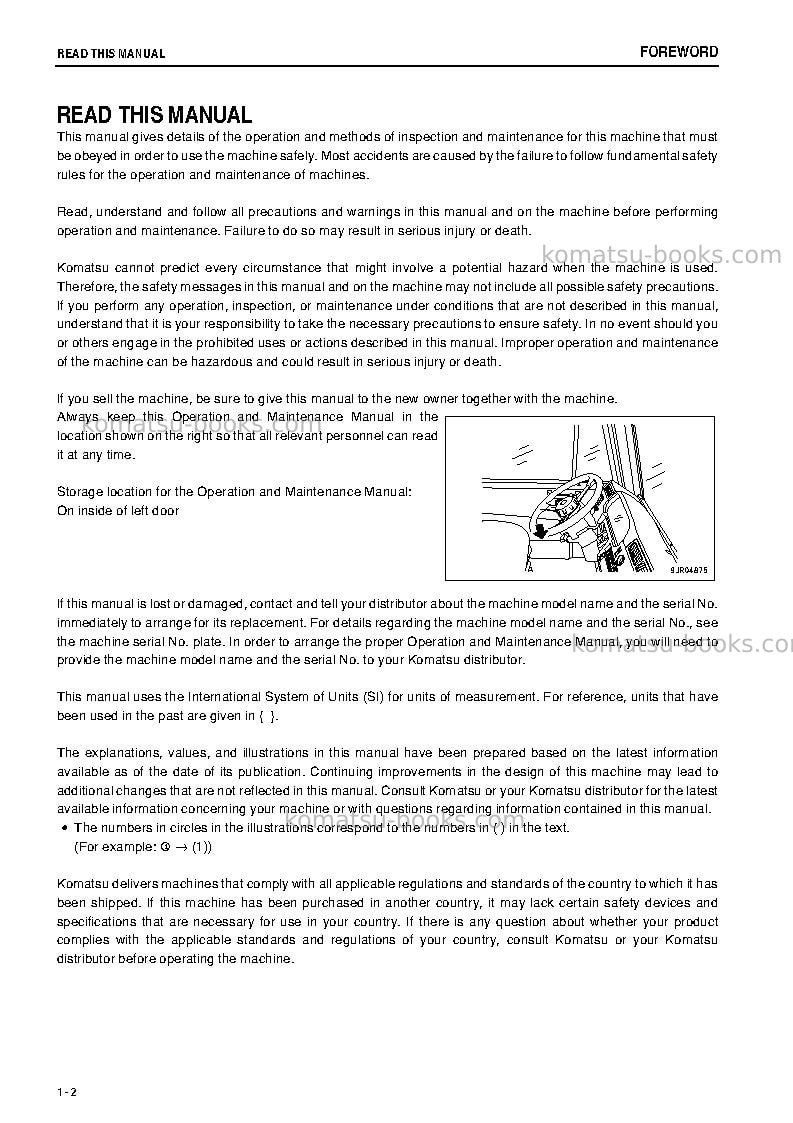 Komatsu hd465-7jpn-e0 Operation manual cover Page 3 Komatsu hd465-7jpn-e0 Operation manual cover Page 3