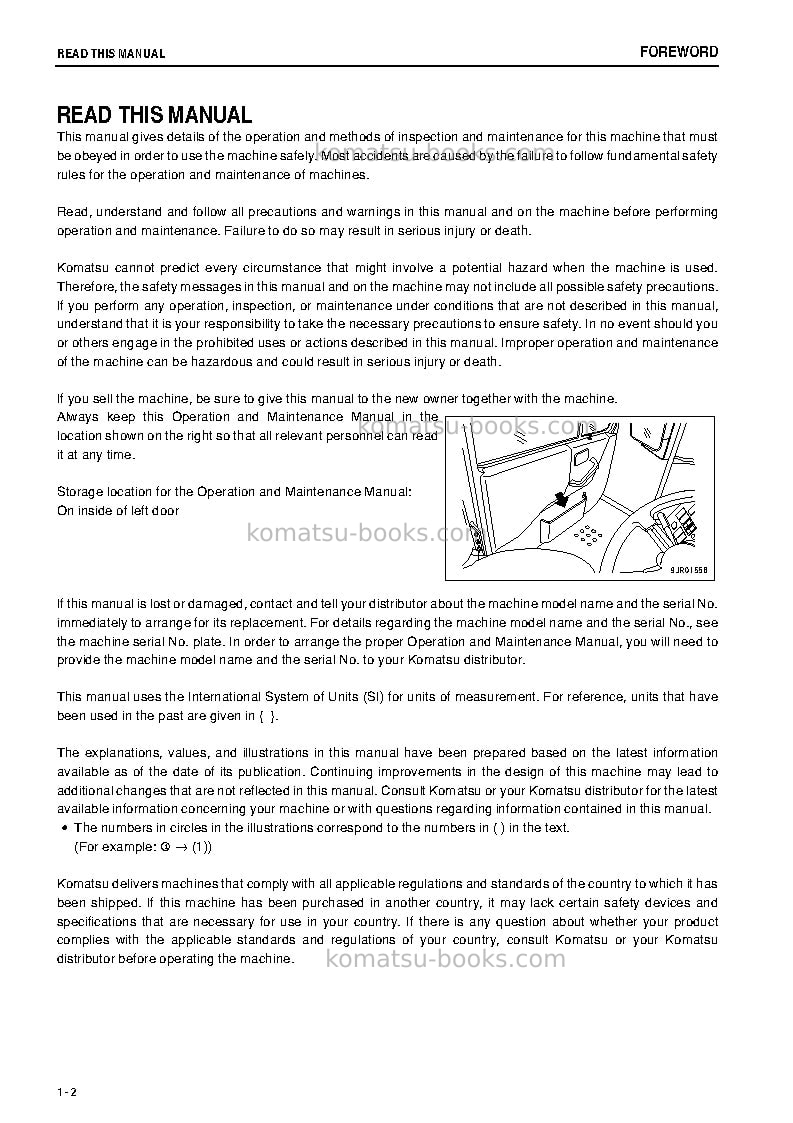 Komatsu hd785-7jpn Operation manual cover Page 3 Komatsu hd785-7jpn Operation manual cover Page 3