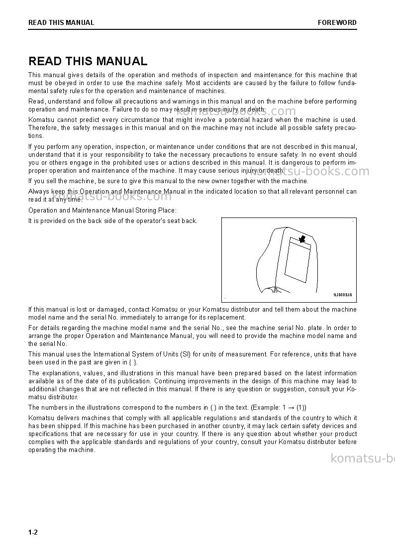 Komatsu d65ex-18jpn Operation manual cover Page 3 Komatsu d65ex-18jpn Operation manual cover Page 3