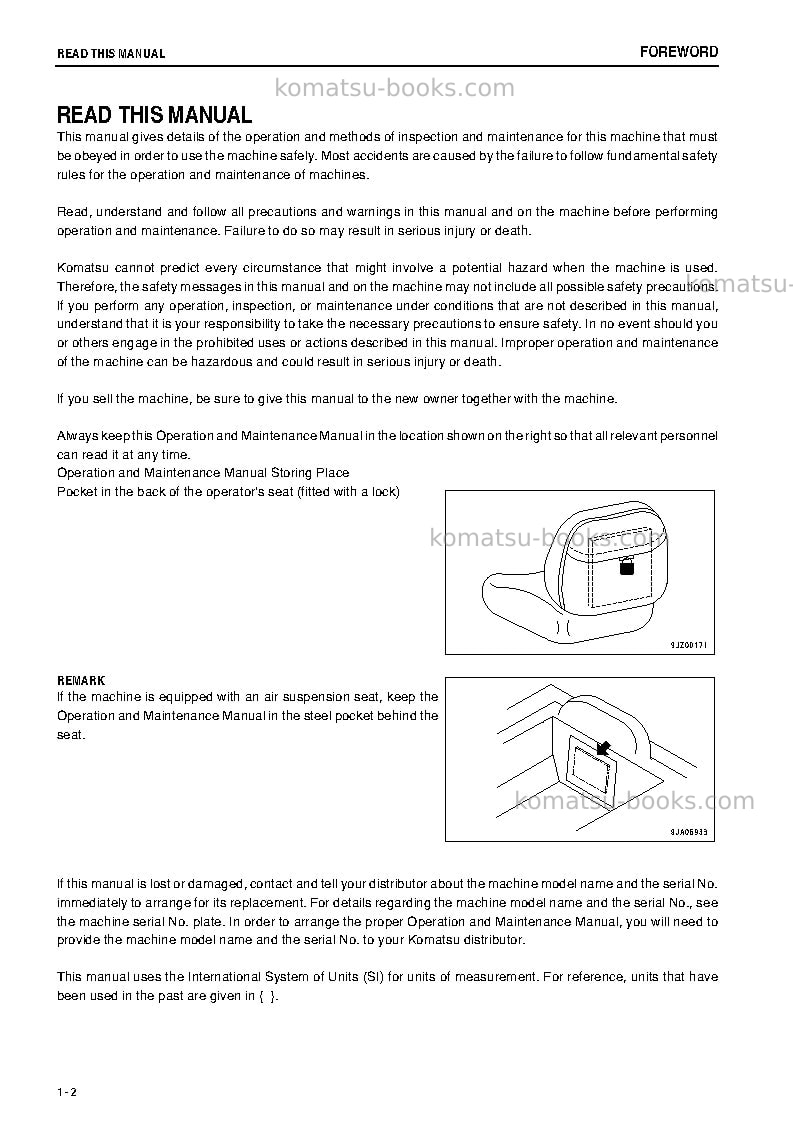 Komatsu d31px-22jpn Operation manual cover Page 3 Komatsu d31px-22jpn Operation manual cover Page 3