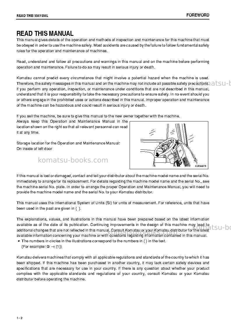 Komatsu hd465-7jpn-e0 Operation manual cover Page 3 Komatsu hd465-7jpn-e0 Operation manual cover Page 3