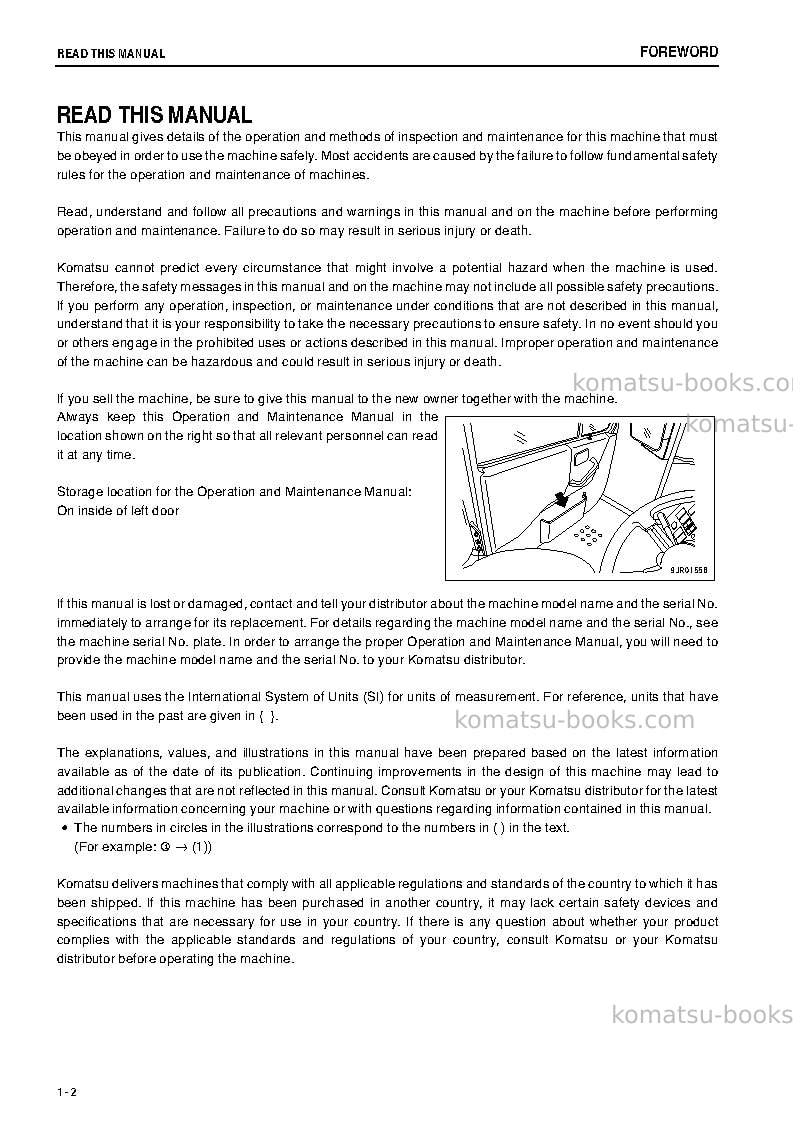 Komatsu hd785-7jpn Operation manual cover Page 3 Komatsu hd785-7jpn Operation manual cover Page 3