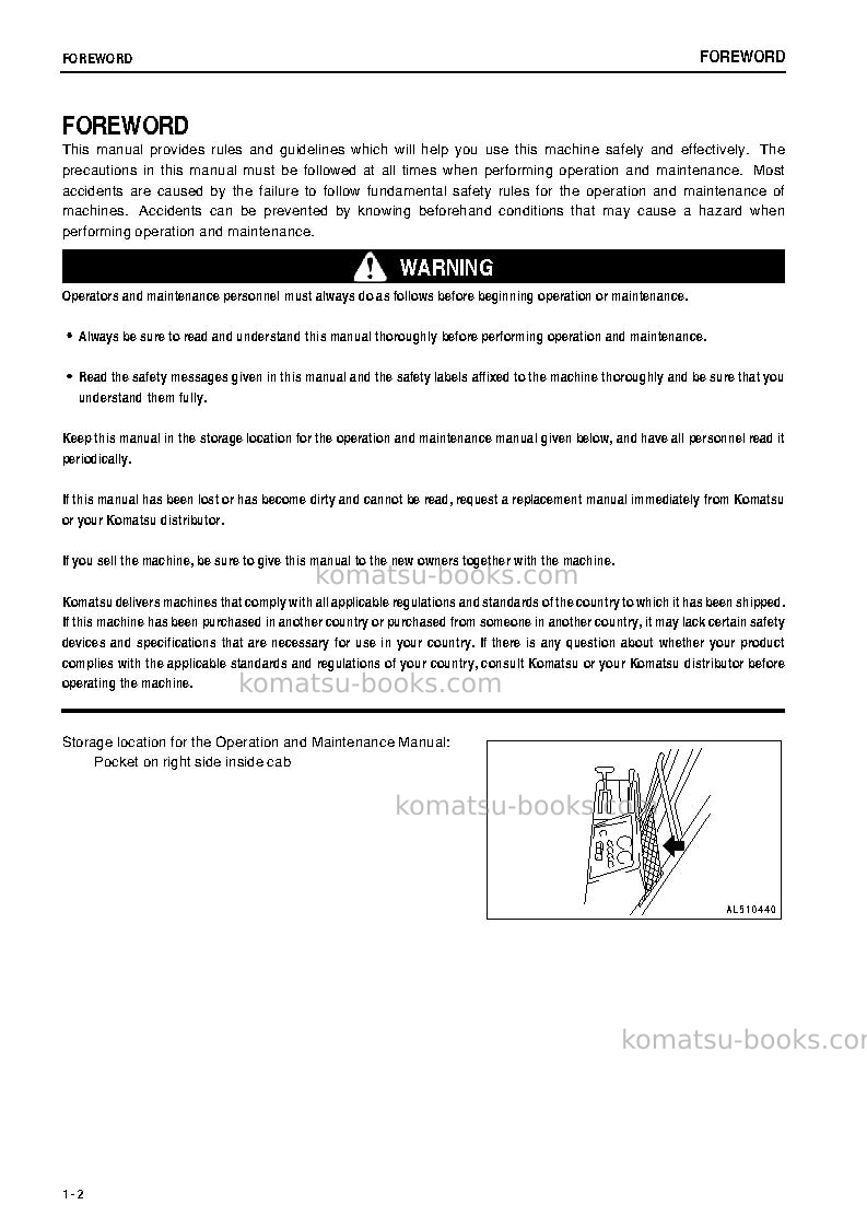 Komatsu gd825a-2jpn Operation manual cover Page 3 Komatsu gd825a-2jpn Operation manual cover Page 3
