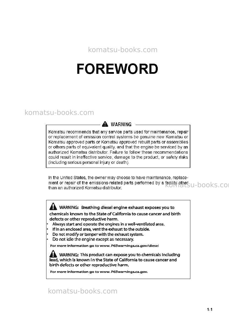 Komatsu wa475-10jpn Operation manual cover Page 3 Komatsu wa475-10jpn Operation manual cover Page 3