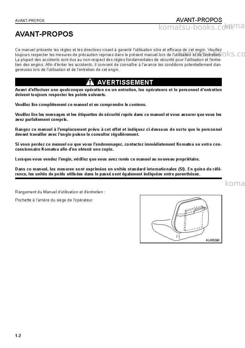 Komatsu wa30-5jpn Manuel d'utilisation couverture Page 3 Komatsu wa30-5jpn Manuel d'utilisation couverture Page 3