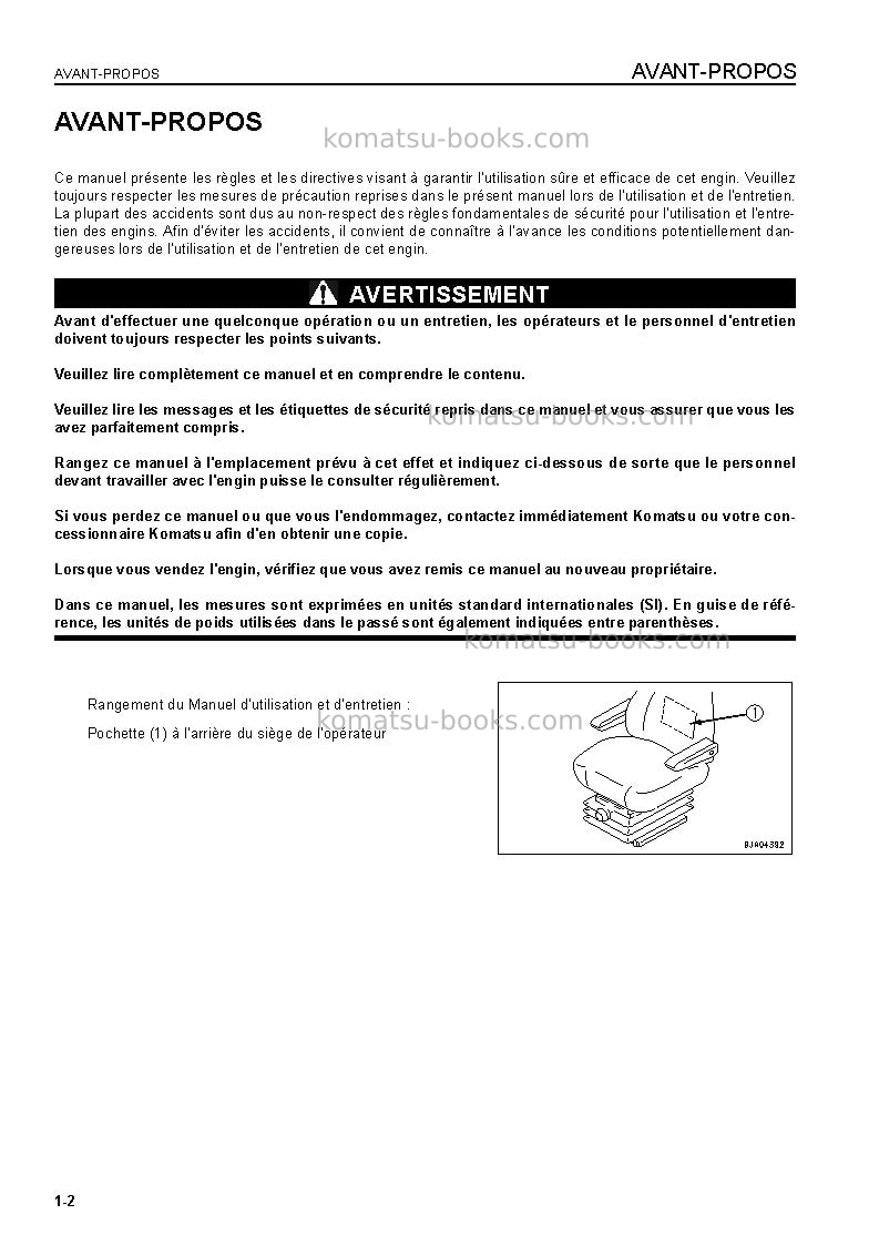 Komatsu wa200l-5jpn Manuel d'utilisation couverture Page 3 Komatsu wa200l-5jpn Manuel d'utilisation couverture Page 3