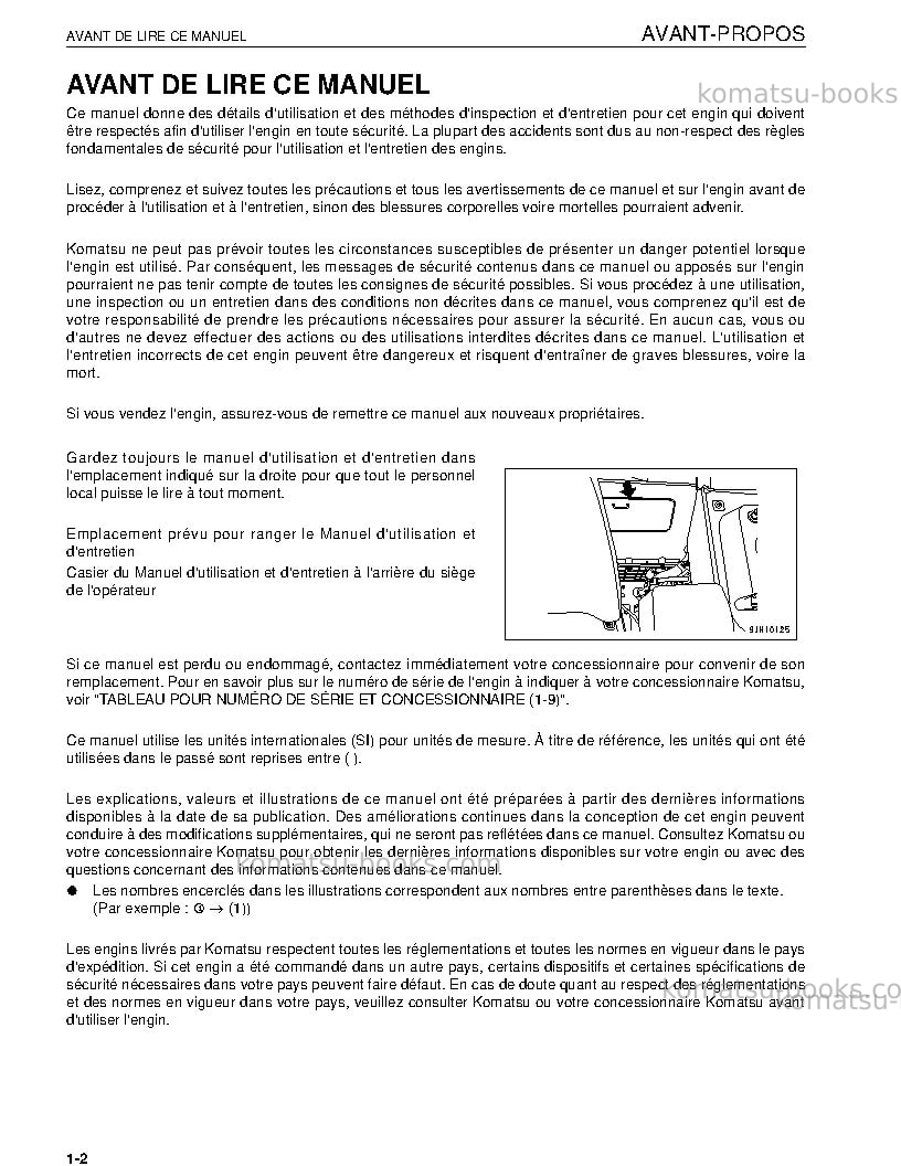 Komatsu d155ax-6jpn Manuel d'utilisation couverture Page 3 Komatsu d155ax-6jpn Manuel d'utilisation couverture Page 3