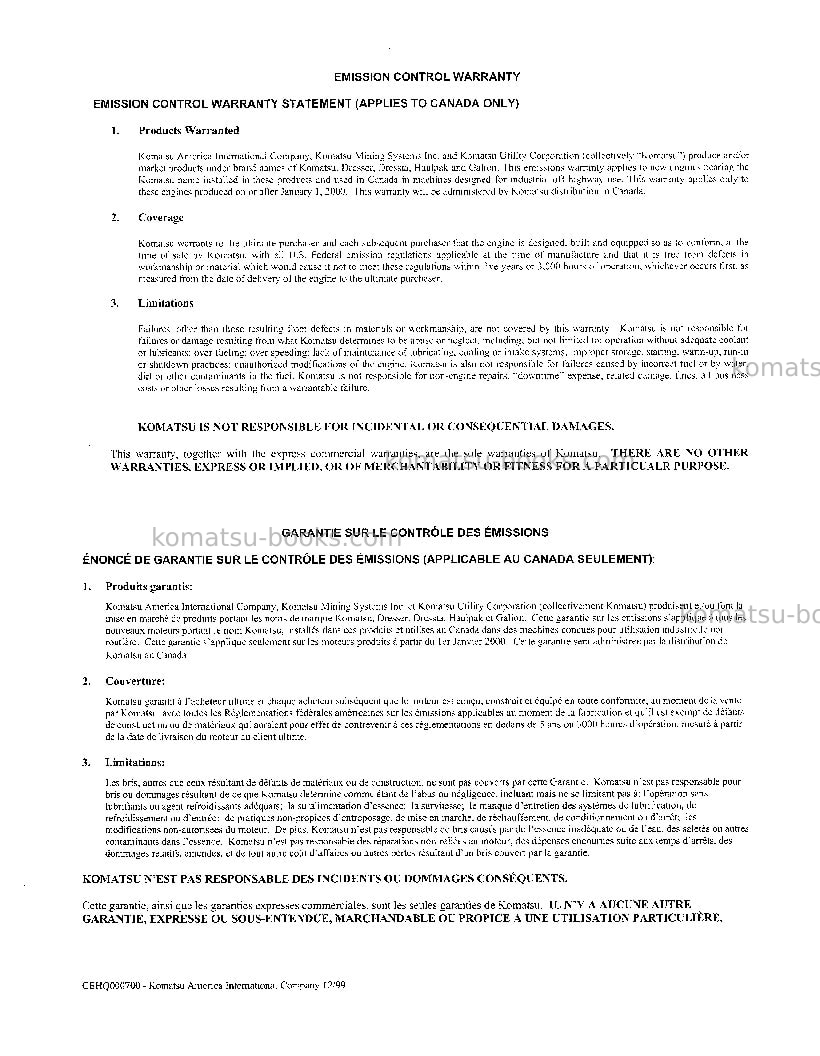 Komatsu pw170es-6gbr-k Operation manual cover Page 3