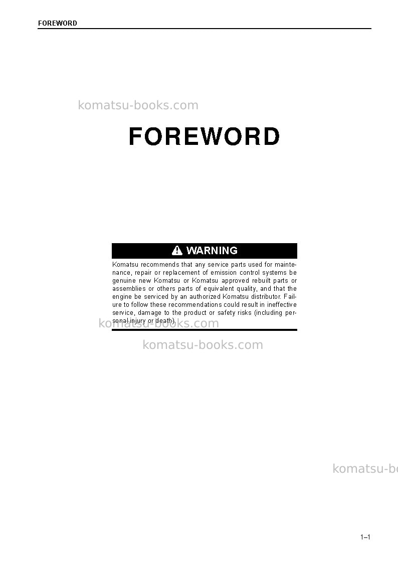 Komatsu pc210lc-10gbr Operation manual cover Page 3 Komatsu pc210lc-10gbr Operation manual cover Page 3