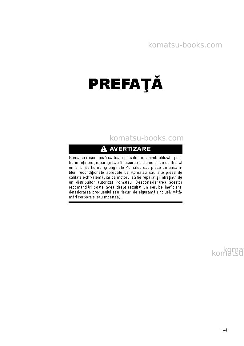 Komatsu hb215lc-2gbr Operation manual cover Page 3 Komatsu hb215lc-2gbr Operation manual cover Page 3