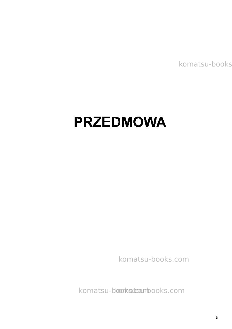 Komatsu pw160-7deu Instrukcja obsługi okładka Strona 3