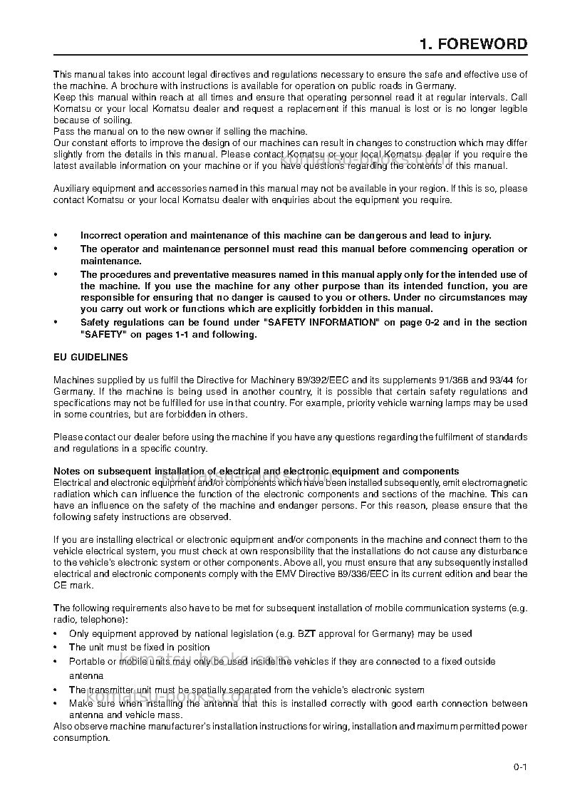 Komatsu wa320-3deu-h Operation manual cover Page 3 Komatsu wa320-3deu-h Operation manual cover Page 3
