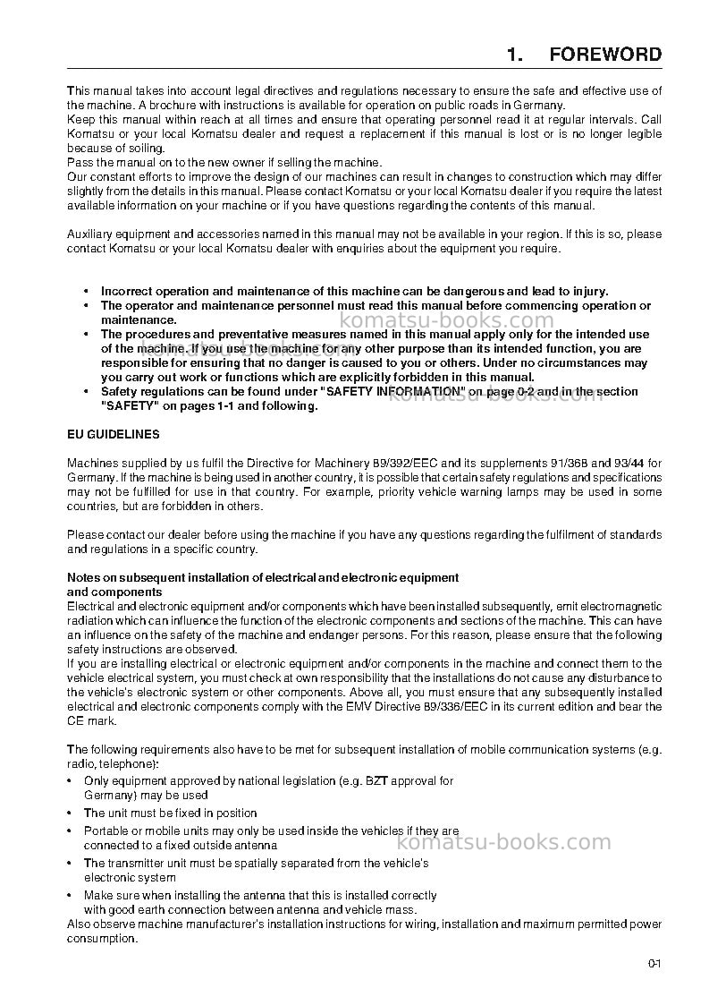 Komatsu wa320-3deu-h Operation manual cover Page 3 Komatsu wa320-3deu-h Operation manual cover Page 3
