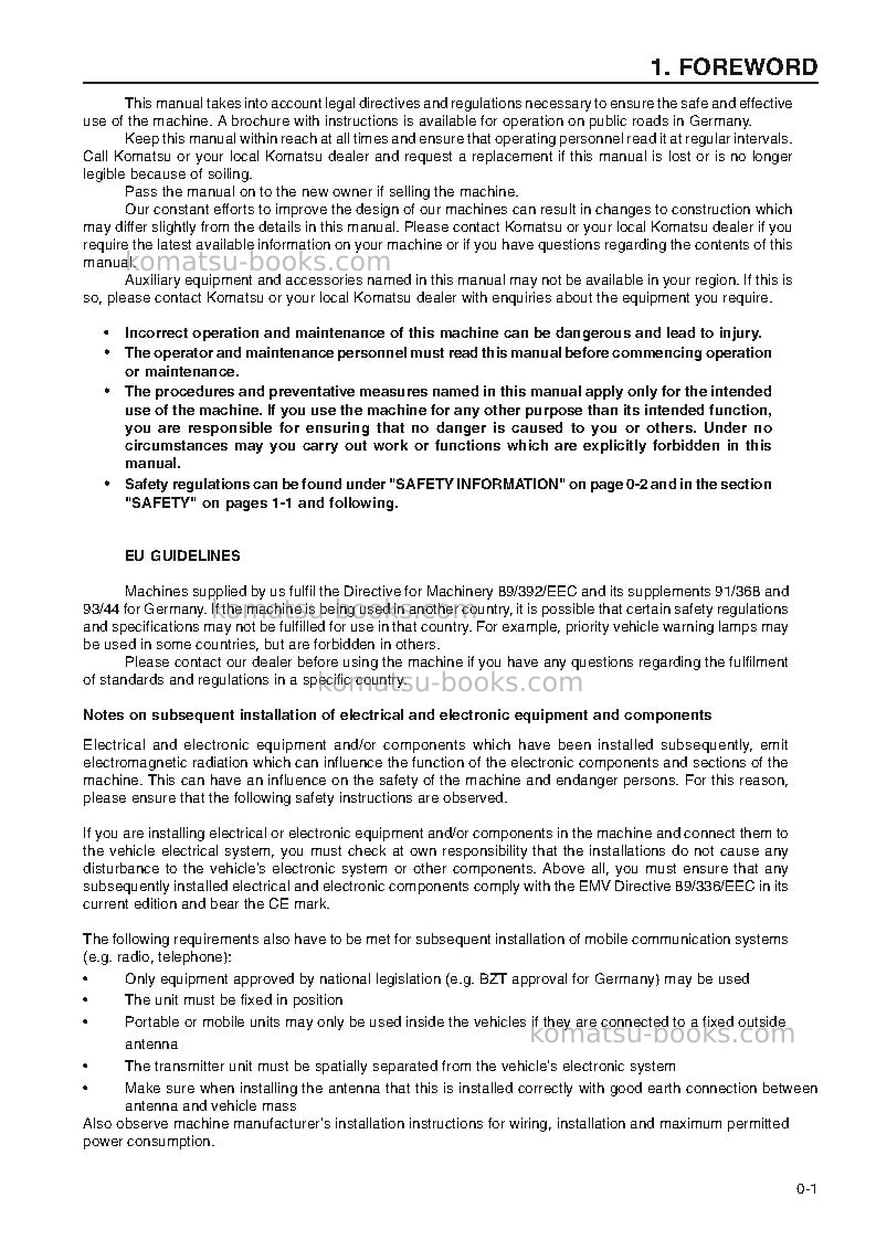Komatsu wa380-3deu-h Operation manual cover Page 3 Komatsu wa380-3deu-h Operation manual cover Page 3