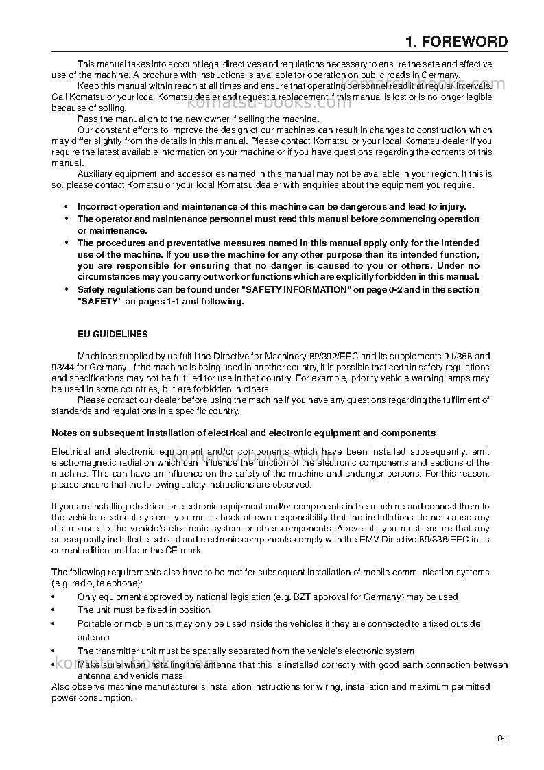 Komatsu wa380-3deu-h Operation manual cover Page 3 Komatsu wa380-3deu-h Operation manual cover Page 3