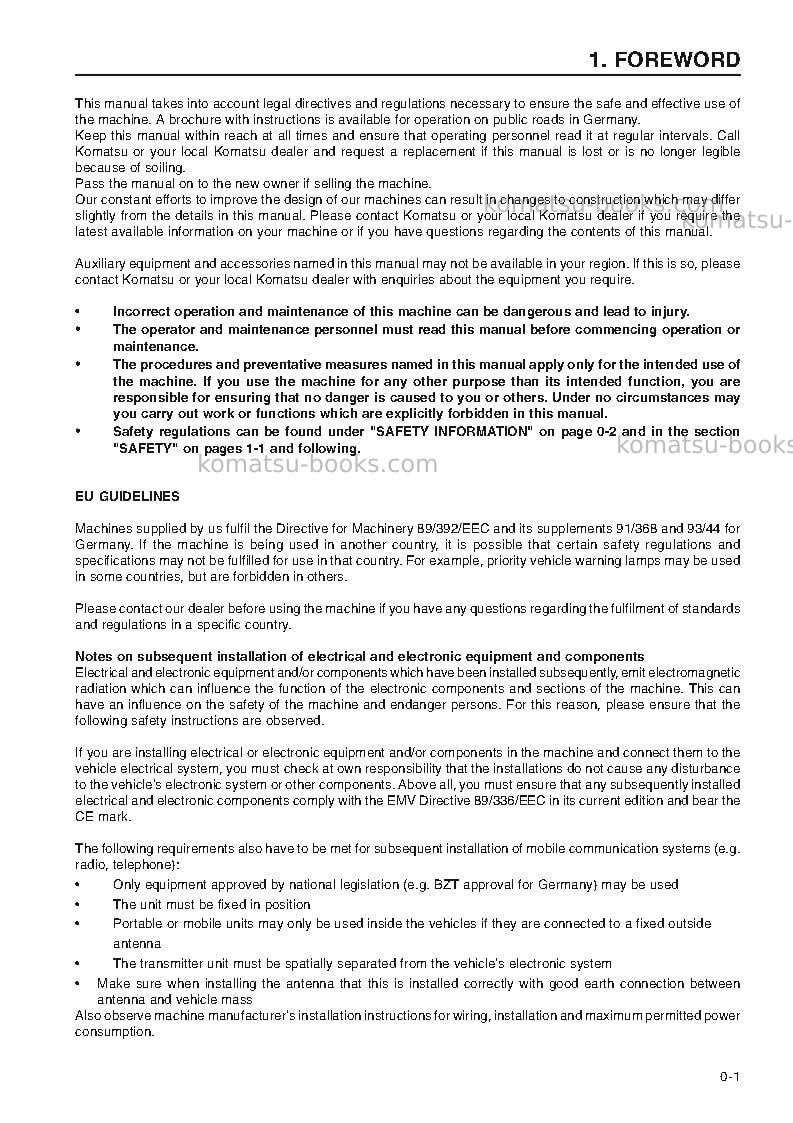 Komatsu wa420-3deu-h Operation manual cover Page 3 Komatsu wa420-3deu-h Operation manual cover Page 3