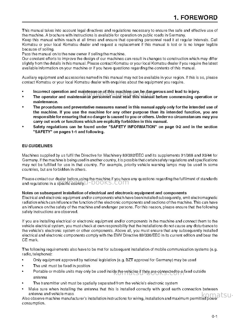 Komatsu wa420-3deu-h Operation manual cover Page 3 Komatsu wa420-3deu-h Operation manual cover Page 3