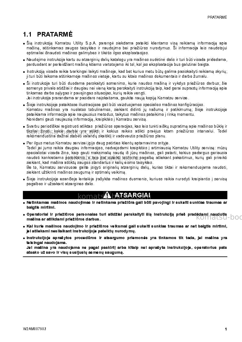 Komatsu ck25-1ita Operation manual cover Page 3 Komatsu ck25-1ita Operation manual cover Page 3