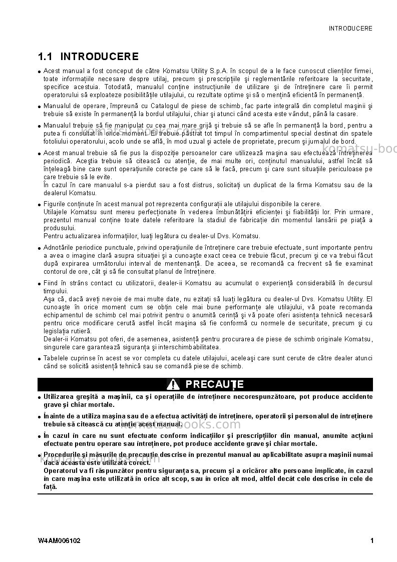Komatsu ck20-1ita Operation manual cover Page 3 Komatsu ck20-1ita Operation manual cover Page 3