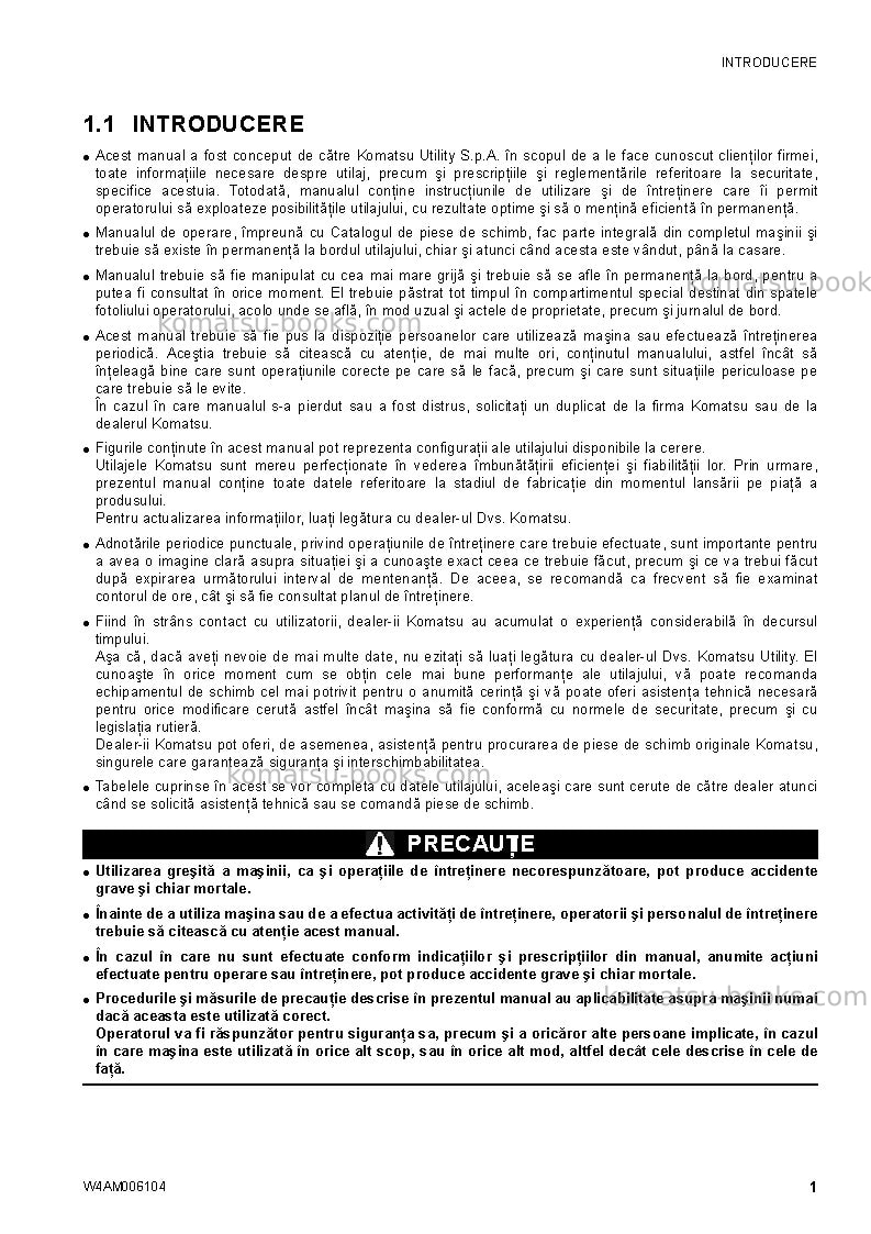 Komatsu ck20-1ita Operation manual cover Page 3 Komatsu ck20-1ita Operation manual cover Page 3