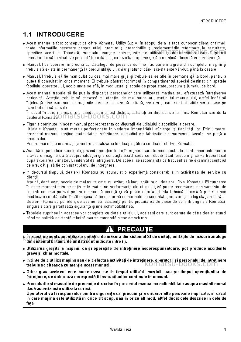 Komatsu pc55mr-3ita Operation manual cover Page 3