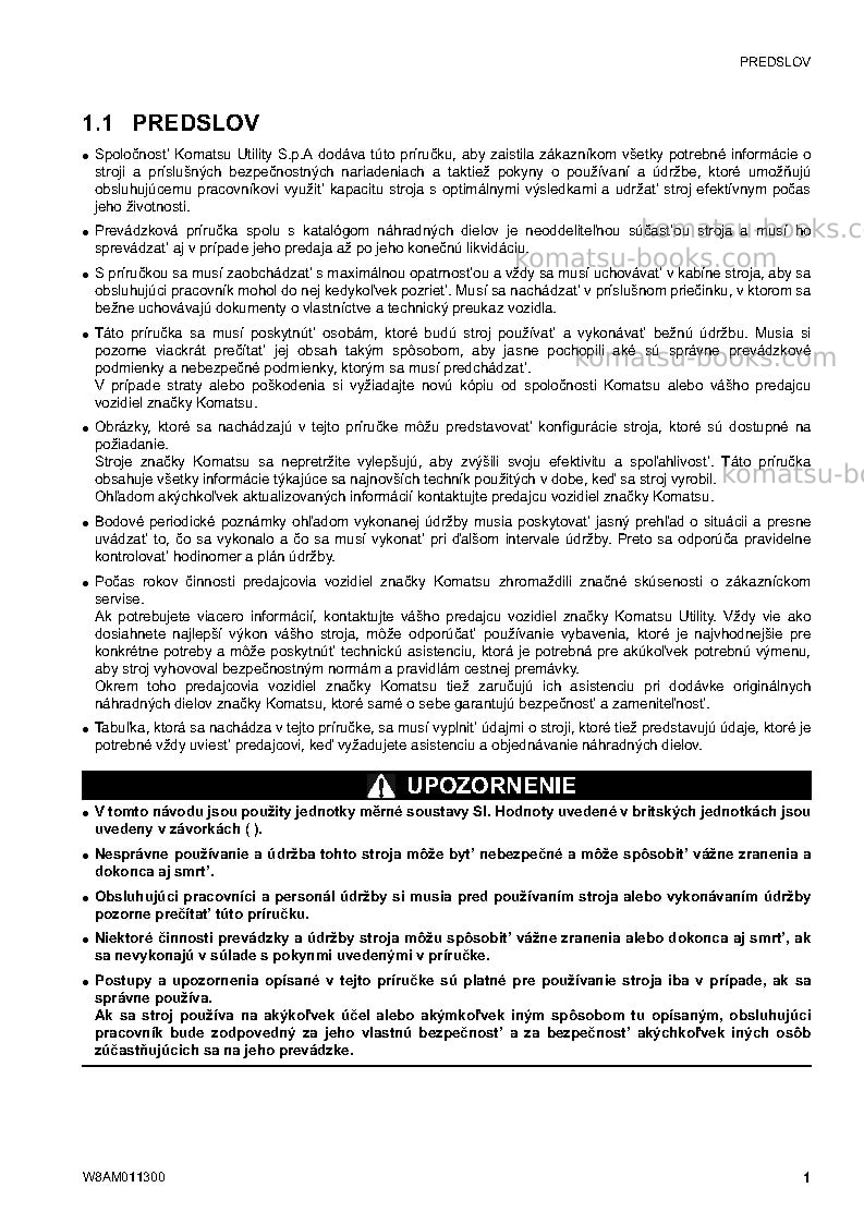 Komatsu ck35-1ita Prevádzkový manuál obal Strana 3 Komatsu ck35-1ita Prevádzkový manuál obal Strana 3