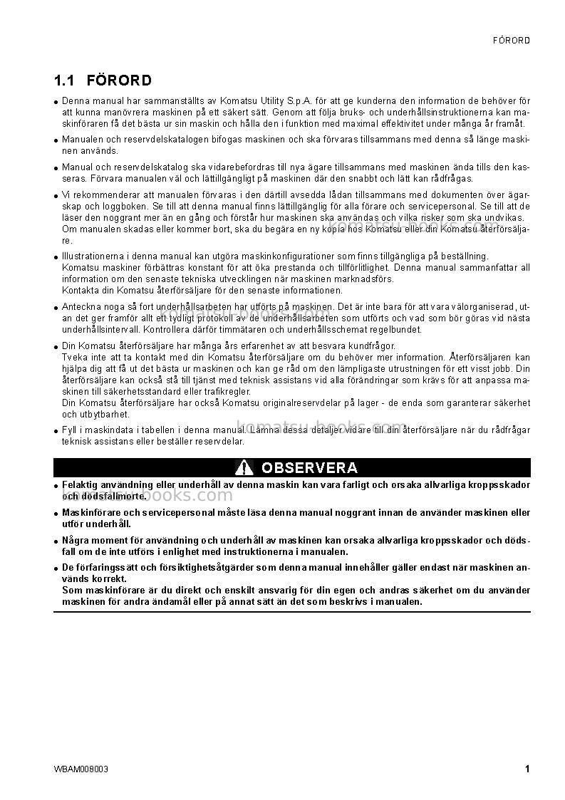 Komatsu ck35-1ita Operation manual cover Page 3 Komatsu ck35-1ita Operation manual cover Page 3