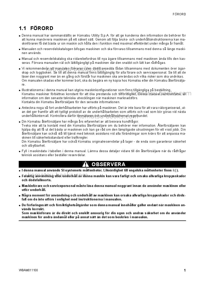 Komatsu ck25-1ita Operation manual cover Page 3 Komatsu ck25-1ita Operation manual cover Page 3