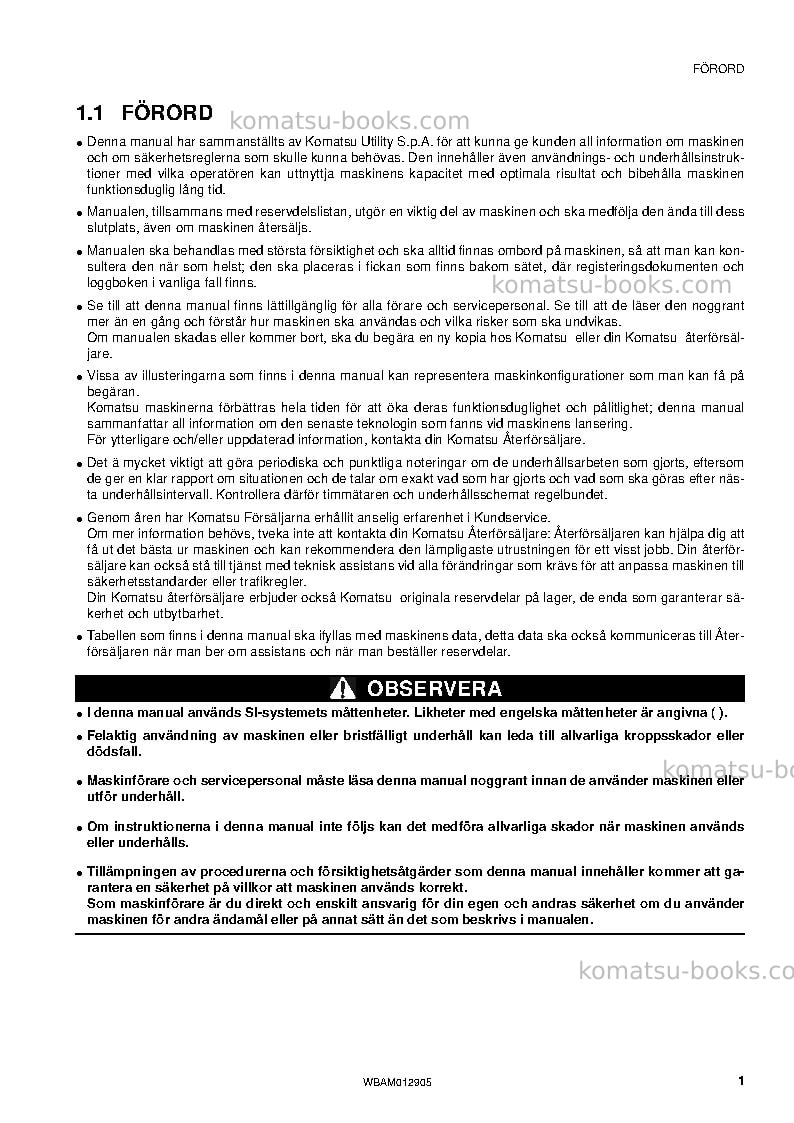 Komatsu pc80mr-3ita Operation manual cover Page 3 Komatsu pc80mr-3ita Operation manual cover Page 3