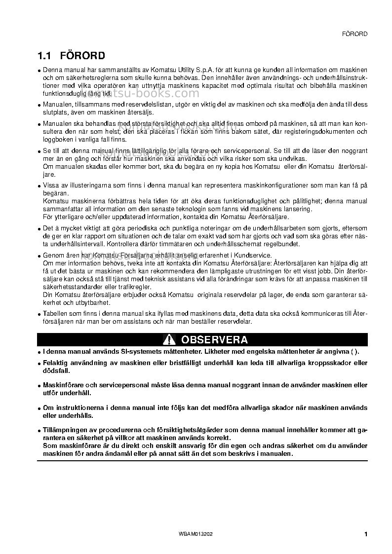 Komatsu pc78us-8jpn-for eu Operation manual cover Page 3 Komatsu pc78us-8jpn-for eu Operation manual cover Page 3