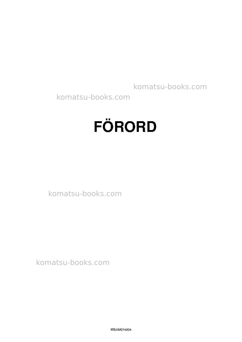 Komatsu pw118mr-8ita Operation manual cover Page 3 Komatsu pw118mr-8ita Operation manual cover Page 3