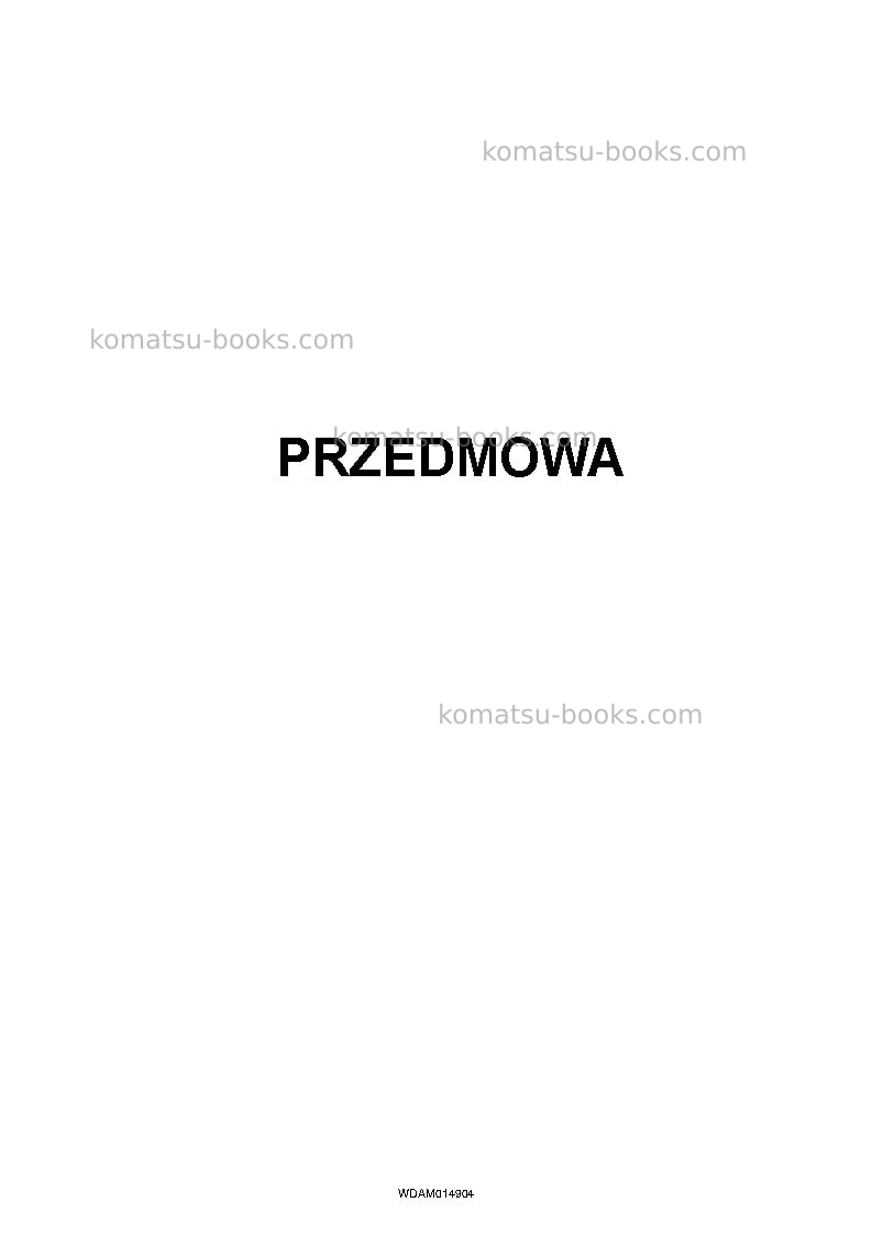 Komatsu pw118mr-8ita Instrukcja obsługi okładka Strona 3
