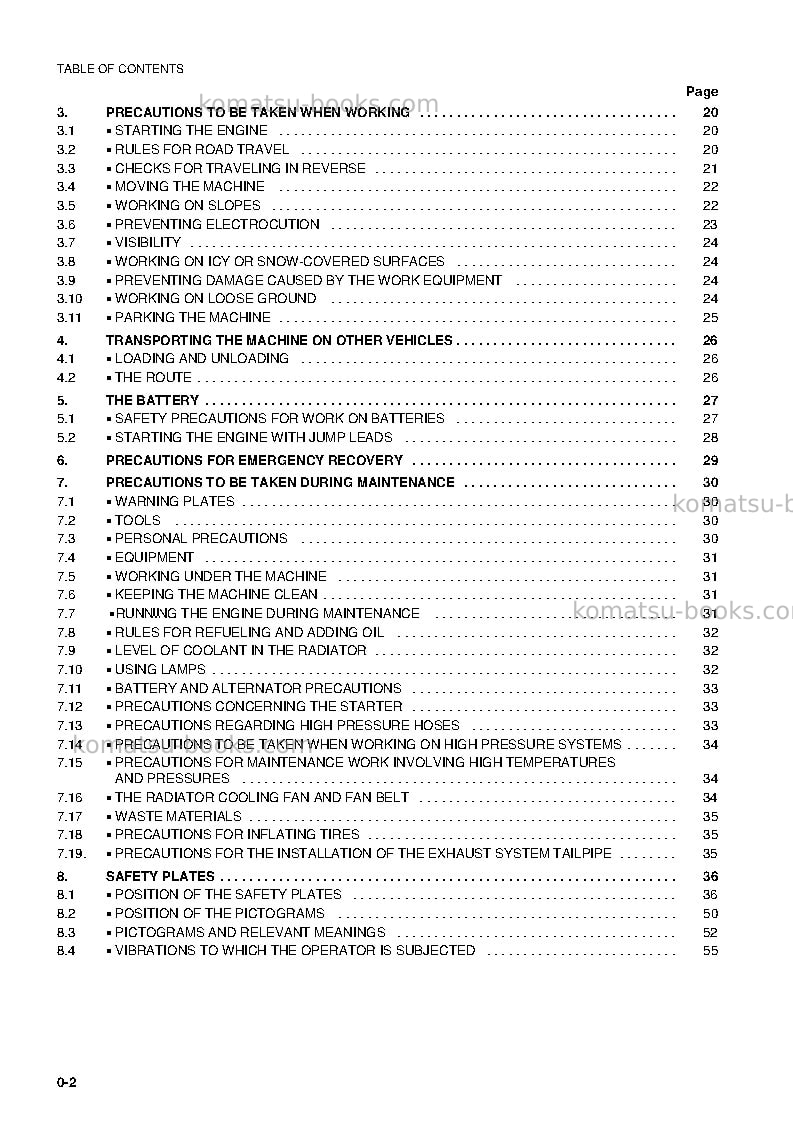 Komatsu wb150-2ita Operation manual cover Page 3