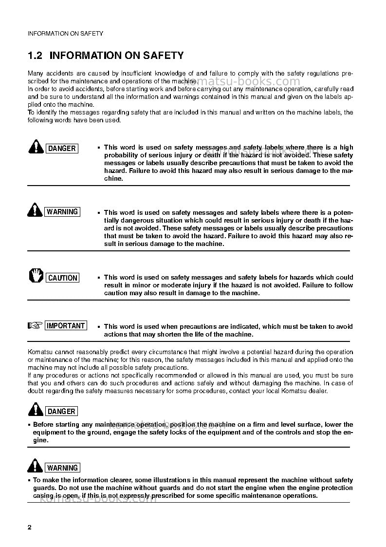Komatsu pc35r-8jpn Operation manual cover Page 3 Komatsu pc35r-8jpn Operation manual cover Page 3