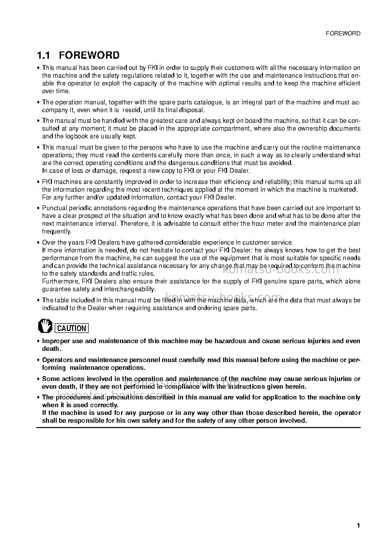 Komatsu sk04j-2ita Operation manual cover Page 3 Komatsu sk04j-2ita Operation manual cover Page 3